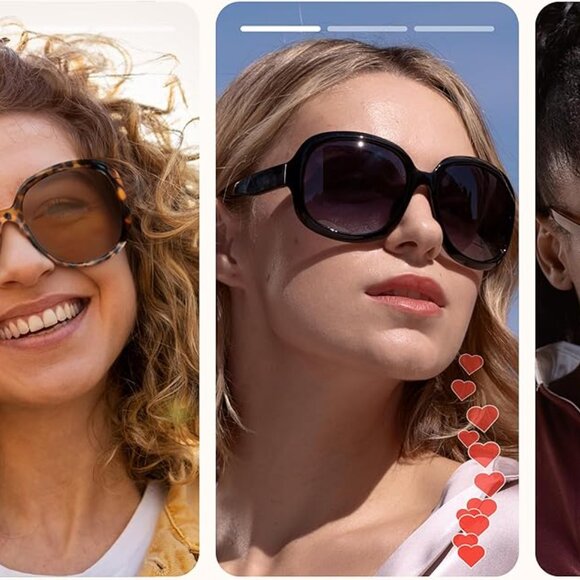 Bug Eye Oversized Polarized Sunglasses Womens, Trendy Retro Sun Glasses for Wome - Picture 6 of 6